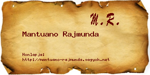 Mantuano Rajmunda névjegykártya
